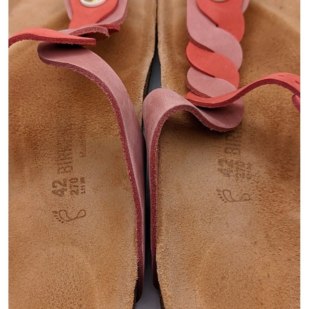 Birkenstock GIZEH Pink Braided Thong Sandals Sz 42 / US Womens 11 - Men 9 - Picture 3 of 6